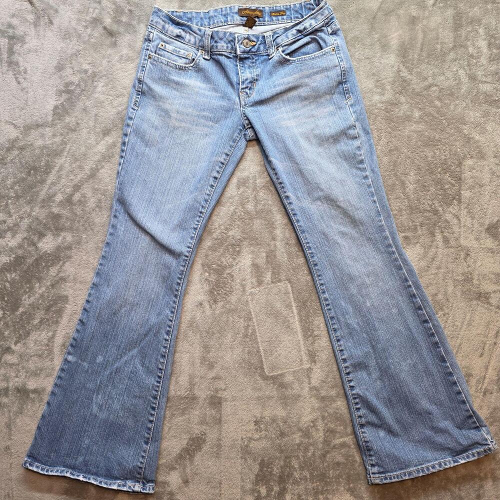 Aeropostale Stretch Flare Jeans Juniors 5/6 Blue Light Wash Regular Fit Denim